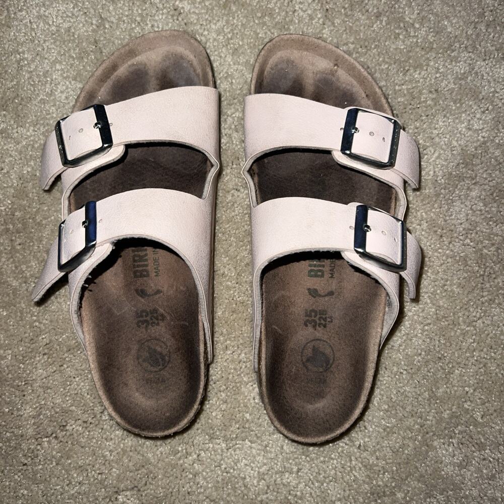 Birkenstock Arizona Vegan Birko-Flor Sandals – Light Rose 35 (women's 4-4.5)